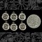 Antiqued Silver Plated Brass Bird's Nest Charms - Set of Six - XXX - S-C50